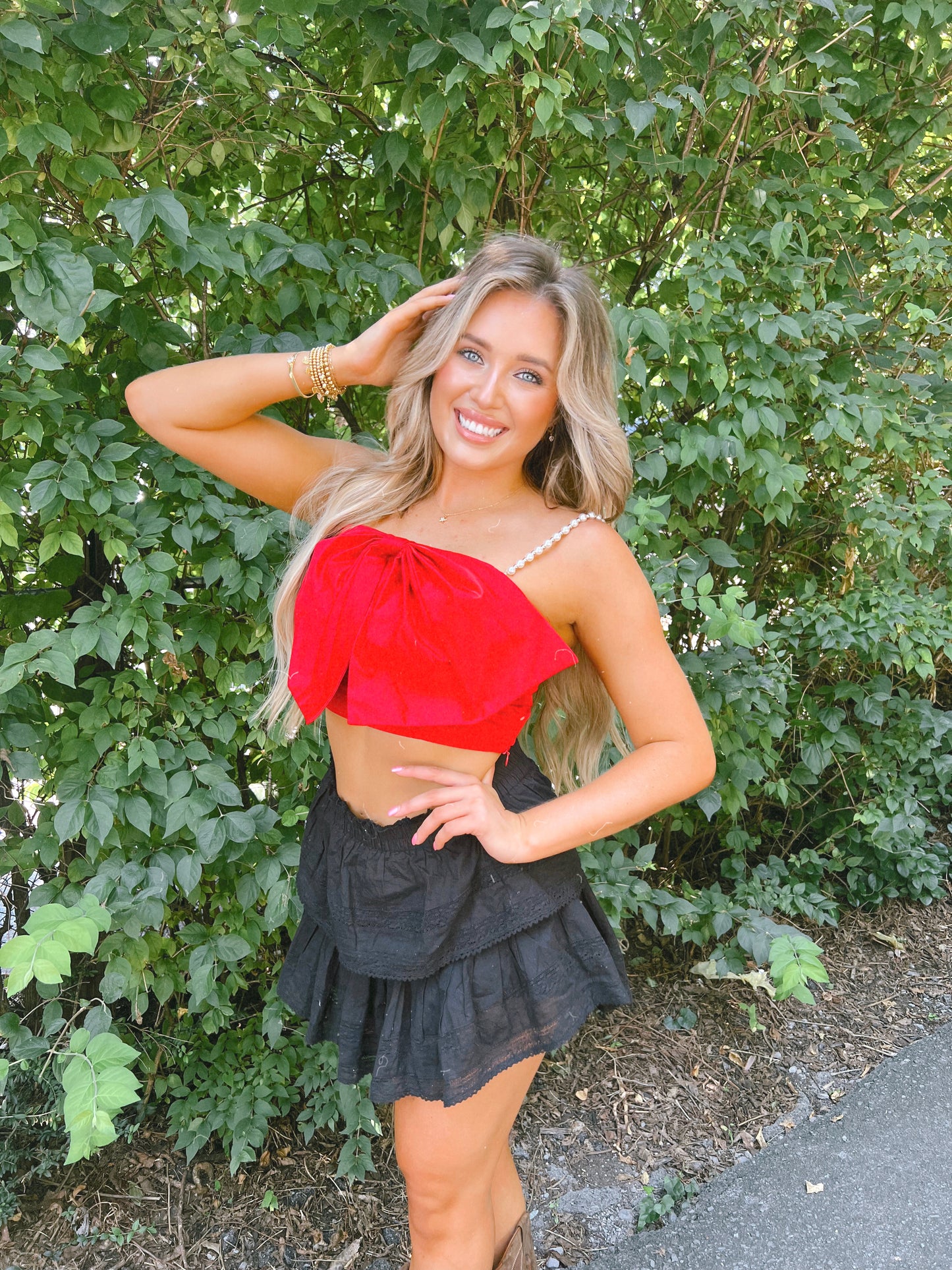 RED BOW TOP!