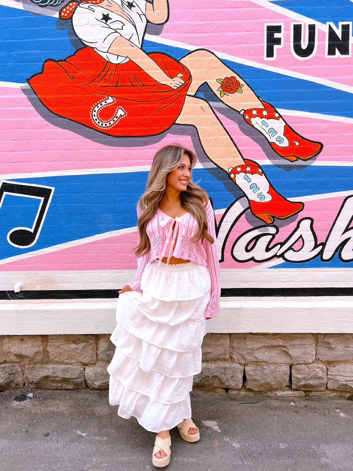 Pink bow cardigan